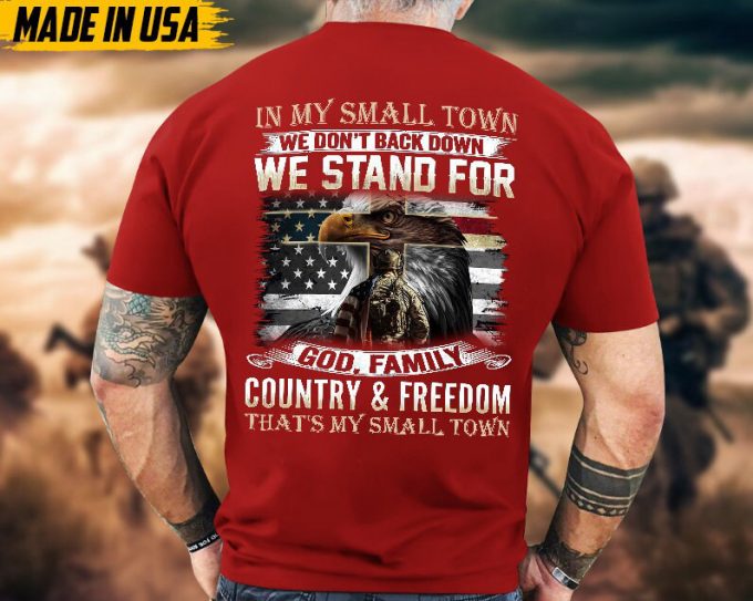 We Stand For God N Family And Country N Freedom, Veteran T-Shirt, U.s. Military Shirt, Veteran Jesus Shirt, Patriotic Fathers Day Gift 3