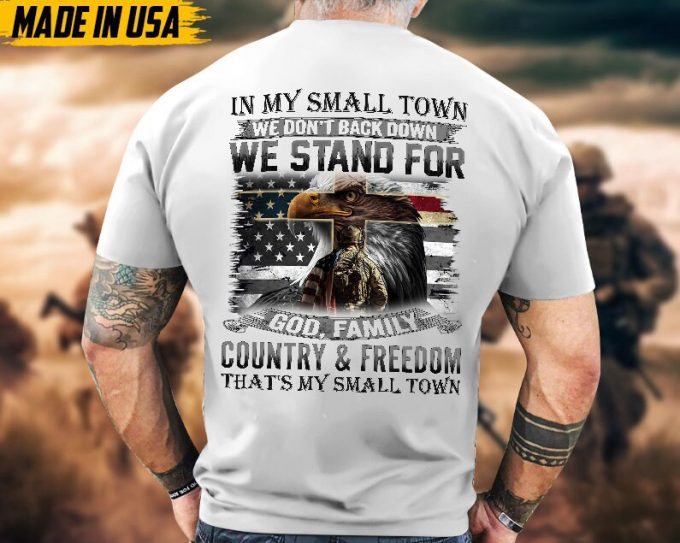 We Stand For God N Family And Country N Freedom, Veteran T-Shirt, U.s. Military Shirt, Veteran Jesus Shirt, Patriotic Fathers Day Gift 4