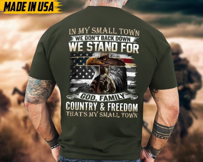We Stand For God N Family And Country N Freedom, Veteran T-Shirt, U.s. Military Shirt, Veteran Jesus Shirt, Patriotic Fathers Day Gift 5