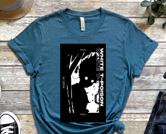 White T-Poisen, Anime Shirt, Manga Shirt, Weeb Shirt, Otaku Shirt, Asian Culture, Cartoon Shirt, Unisex Shirt 4