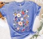 Wildflower Tshirt, Wild Flowers Shirt, Floral Tshirt, Flower Shirt, Gift for Women, Ladies Shirts, Best Friend Gift