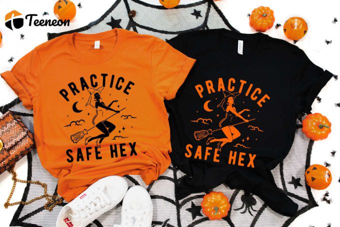 Witch Shirt, Pagan Tshirt, Occult Shirt, Practice Safe Hex, Pinup Halloween, Witch Shirt, Salem Shirts, Vintage Tee, Halloween Shirts 1