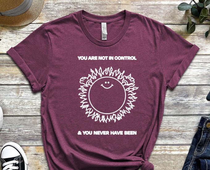 You Are Not In Control Shirt, Sun Shirt, Funny Drawing Shirt, Geek Shirt, Fact Shirt, Gift For Him, Gift For Friend, Graphics Tee 4