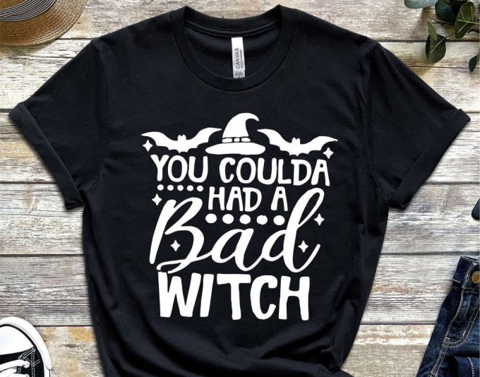 You Coulda Had A Bad Witch Shirt, Funny Halloween Shirts, Halloween Shirts For Women, Fall Shirts For Women, Halloween T-Shirts For Women 2
