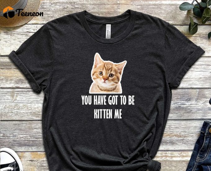 You Have Got To Be Kitten Me Shirt, Kitten Shirt, Cat Shirt, Orange Cat Shirt, Feline Shirt, Quote Shirt, Paws Shirt, Unisex Tee 1