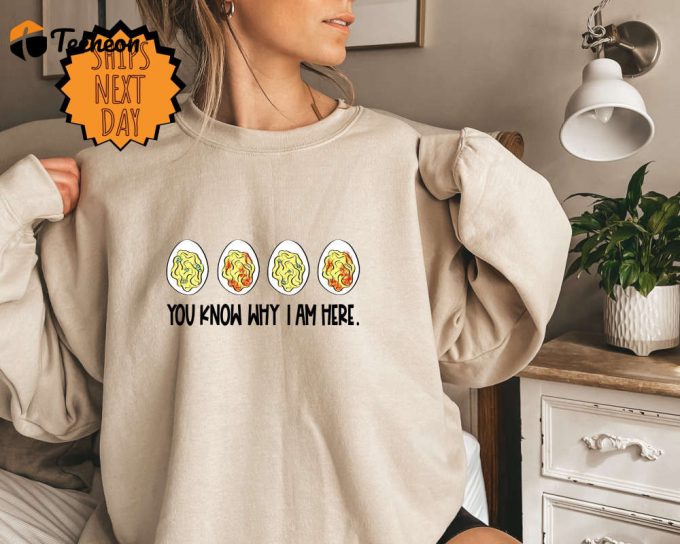 Thankful Thanksgiving Sweater: Deviled Eggs Fall Sweatshirt - Perfect Fall Gift! 1