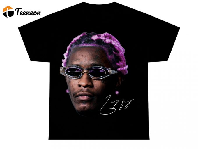 Young Thug T-Shirt | Rap Tee Concert Merch Kanye Thugger Jeffrey Williams Slime Season | Purple Rare Hip Hop Graphic Print 1