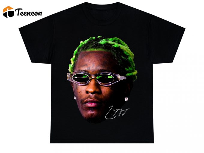 Young Thug T-Shirt | Rap Tee Concert Merch Kanye Thugger Slime Season | Green Rare Hip Hop Graphic Print 1