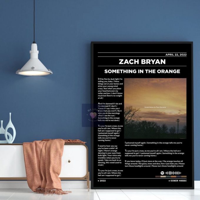 Zach Bryan - Something In The Orange Poster For Home Decor Gift / Zach Bryan Poster For Home Decor Gift 2