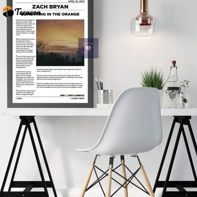 Zach Bryan - Something In The Orange Poster For Home Decor Gift / Zach Bryan Poster For Home Decor Gift 1