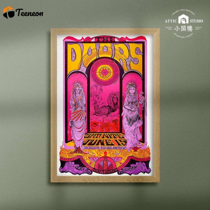 1968 The Doors Sacramento Memorial Auditorium Poster For Home Decor Gift 1