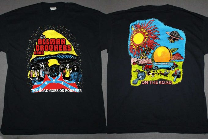 1980 Allman Brothers Band T-Shirt: Road Goes On Forever 80S Rock Concert Shirt 4