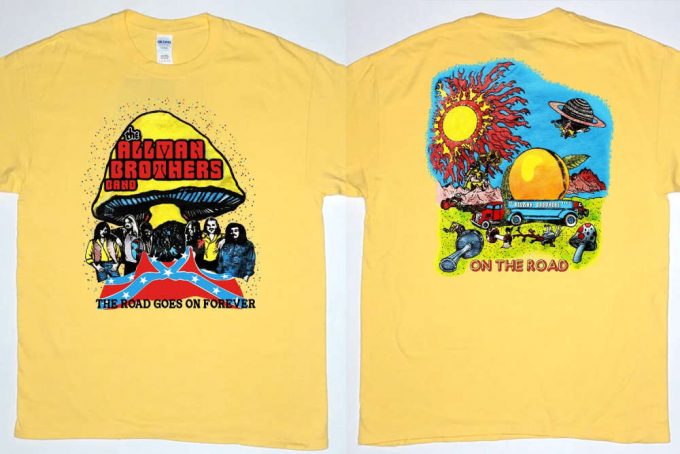 1980 Allman Brothers Band T-Shirt: Road Goes On Forever 80S Rock Concert Shirt 5