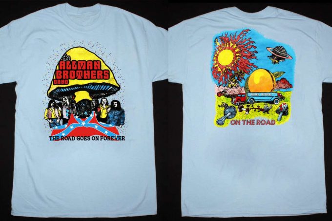 1980 Allman Brothers Band T-Shirt: Road Goes On Forever 80S Rock Concert Shirt 6