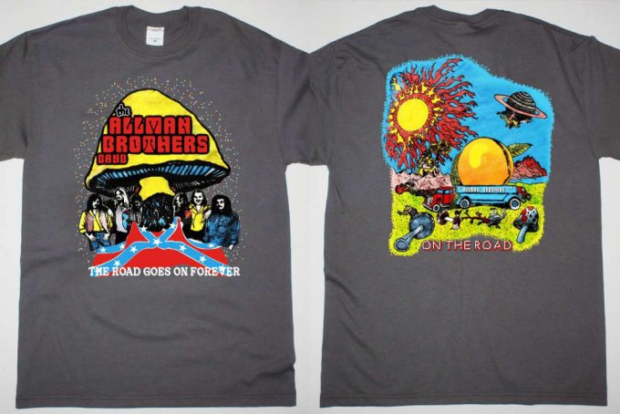 1980 Allman Brothers Band T-Shirt: Road Goes On Forever 80S Rock Concert Shirt 7