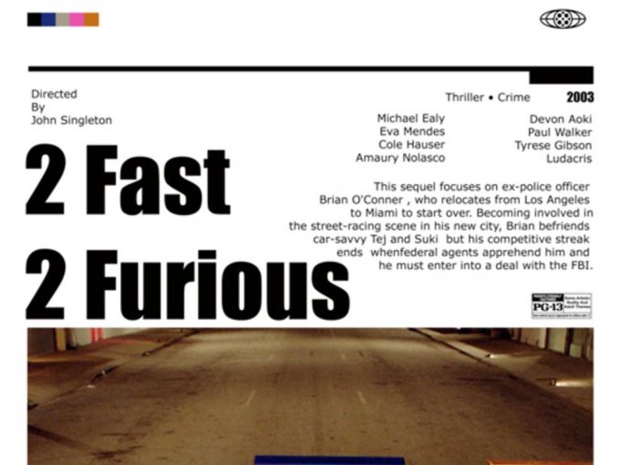 2 Fast 2 Furious Movie Poster For Home Decor Gift, Fast And Furious, Paul Walker 3