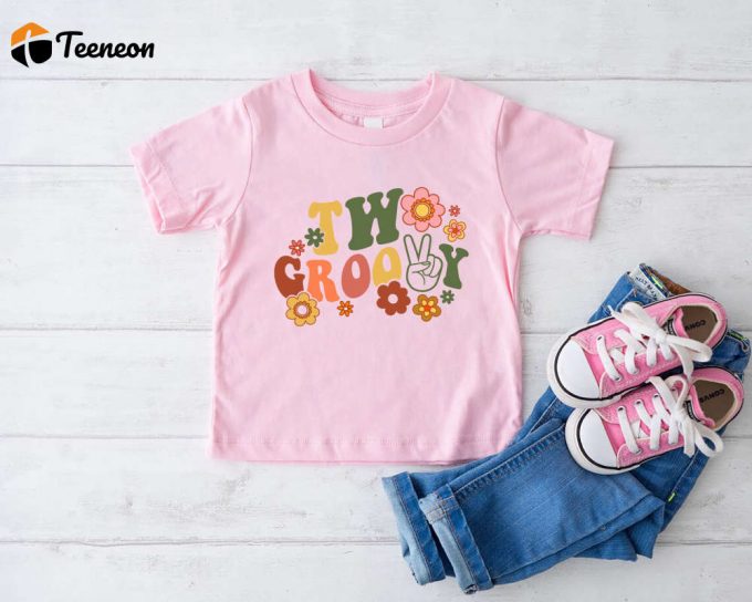 2Nd Birthday Girl Toddler Shirt Retro Groovy Kids Tee 1