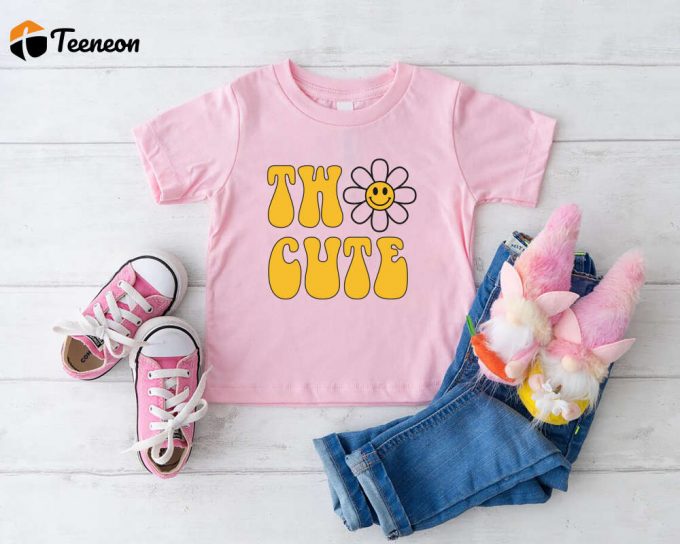 Adorable 2Nd Birthday Shirt Two Cute Boy Girl Toddler T-Shirt 1