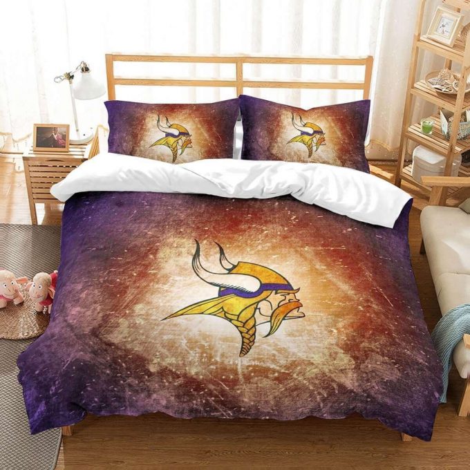 Ultimate Minnesota Vikings Logo Duvet Cover Bedding Set Gift For Fans - Perfect Gift For Fans! 1