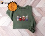 4th of July Coffee Sweatshirt, American Coffee Cups Sweater, Independence Day Sweater, Coffee Lover Sweater, Coffee Latte Lover Sweater