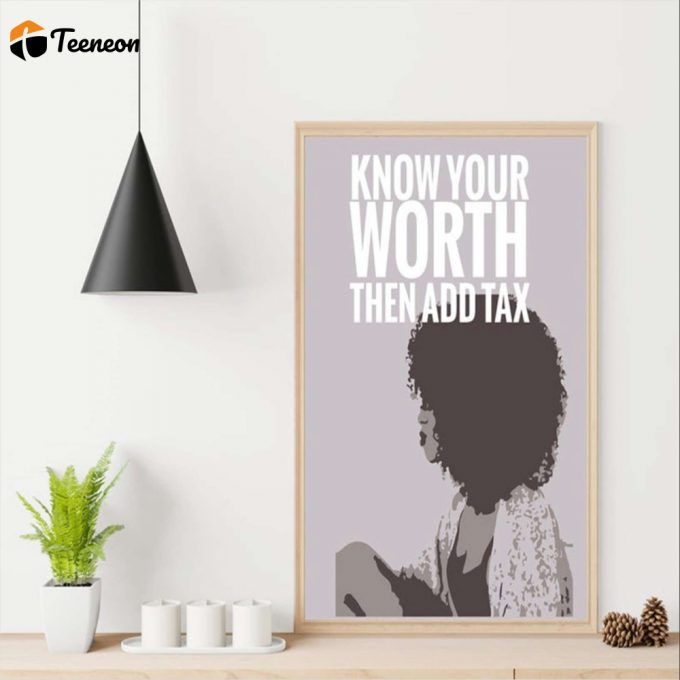 African American Art Know Your Worth The Add Text Poster For Home Decor Gift For Home Decor Gift 1