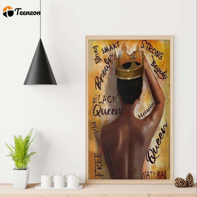 Afro Queen I Am Africa African American Woman Poster For Home Decor Gift For Home Decor Gift 1