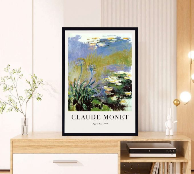 Agapanthus Poster For Home Decor Gift, Agapanthus Print, Agapanthus Art, Claude Monet Poster For Home Decor Gift, Claude Monet Art, Vintage Poster For Home Decor Gift, Exhibition Poster For Home Decor Gift, Wall Art 3