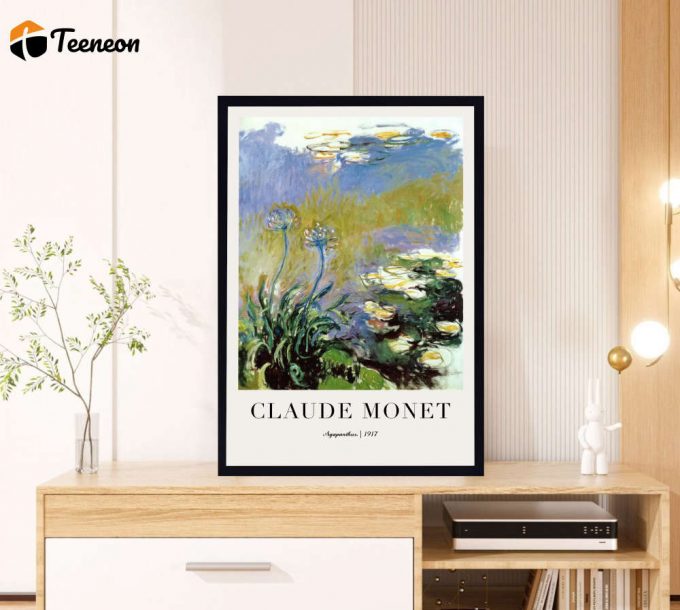 Agapanthus Poster For Home Decor Gift, Agapanthus Print, Agapanthus Art, Claude Monet Poster For Home Decor Gift, Claude Monet Art, Vintage Poster For Home Decor Gift, Exhibition Poster For Home Decor Gift, Wall Art 1