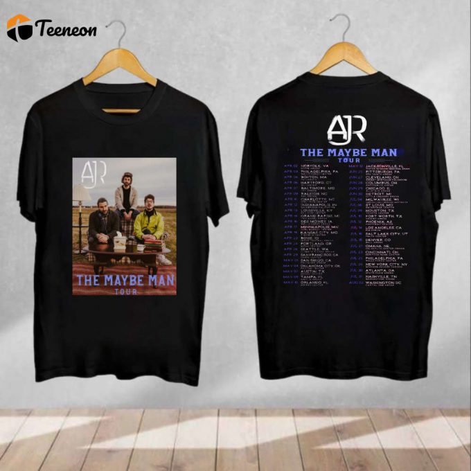 Ajr 2024 Tour Maybe Man Shirt: Fan Gifts Tour Merch &Amp;Amp; Band Apparel 1