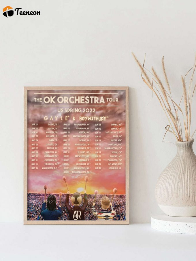 Ajr The Ok Orchestra 2022 Tour Us Spring Print - Pop Music Concert Poster For Home Decor Gift 1