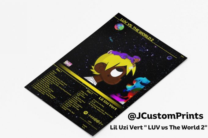 Album Cover Poster For Home Decor Gift| Lil Uzi Vert &Quot;Luv Vs The World 2&Quot; Poster For Home Decor Gift| Custom Album Poster For Home Decor Gift | Wall Art| Custom Album Poster For Home Decor Gifts 2