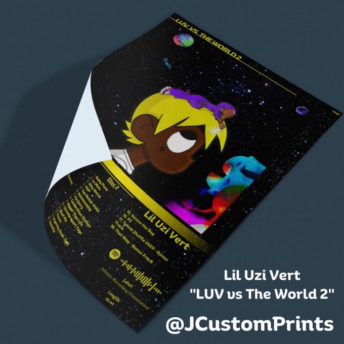 Album Cover Poster For Home Decor Gift| Lil Uzi Vert &Quot;Luv Vs The World 2&Quot; Poster For Home Decor Gift| Custom Album Poster For Home Decor Gift | Wall Art| Custom Album Poster For Home Decor Gifts 3