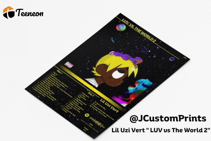 Album Cover Poster For Home Decor Gift| Lil Uzi Vert &Amp;Quot;Luv Vs The World 2&Amp;Quot; Poster For Home Decor Gift| Custom Album Poster For Home Decor Gift | Wall Art| Custom Album Poster For Home Decor Gifts 1