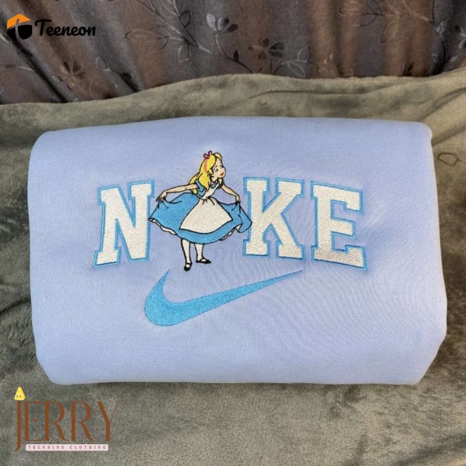 Alice In Wonderland Disney Nike Sweatshirt: Embroidered Magic For Disney Fans 1