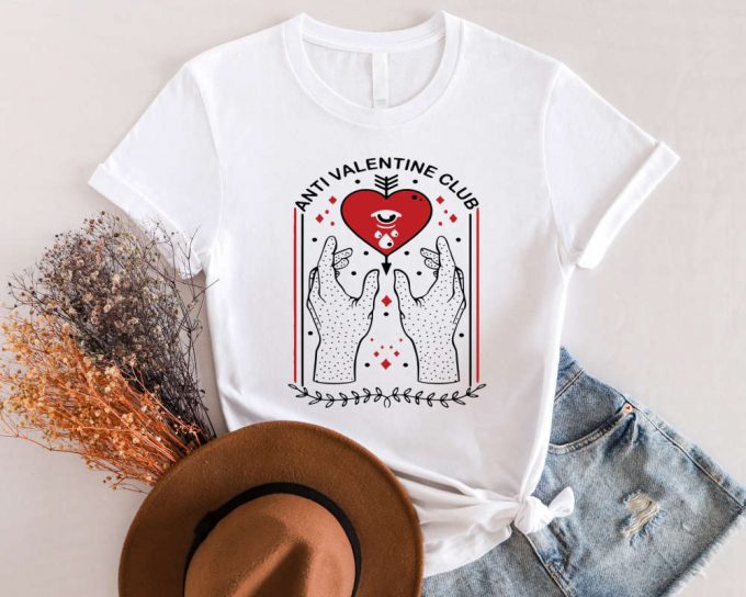 Anti-Valentine Club Sweatshirt: Funny Singles Valentines Shirt 6