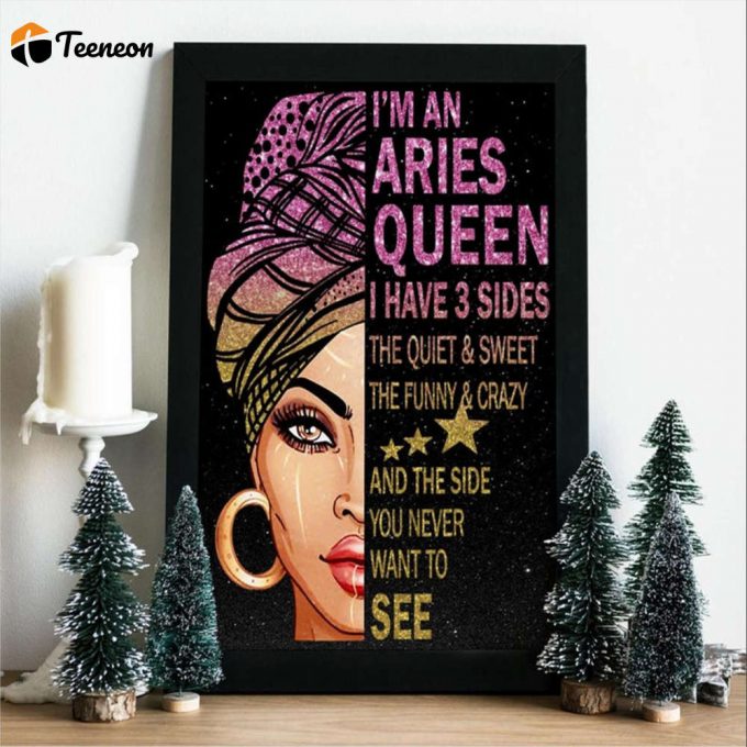 Aries Queen Black Woman Black Queen Poster For Home Decor Gift For Home Decor Gift 1