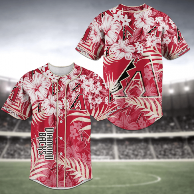 Arizona Diamondbacks Mlb Baseball Jersey Shirt With Flower Pattern 2