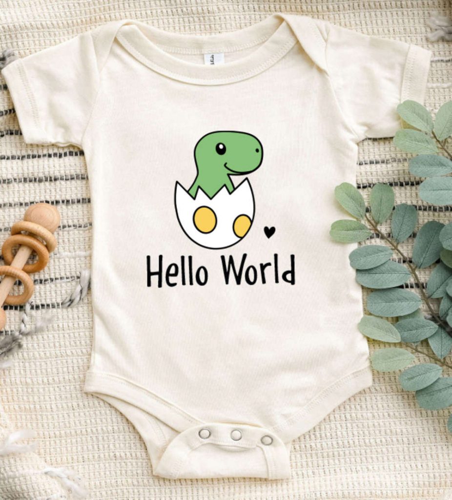 Cute Baby Dinosaur Shirt: Funny Onesie For Newborns Perfect Dino Birthday Gift! 8