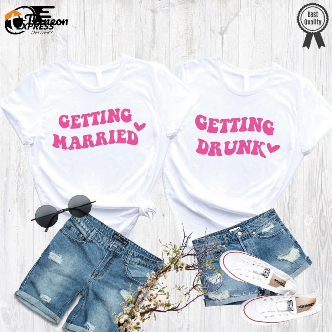 Bachelorette Party Shirts: Bride Bridesmaid &Amp;Amp; Squad - Get Married Get Drunk &Amp;Amp; Celebrate! 1