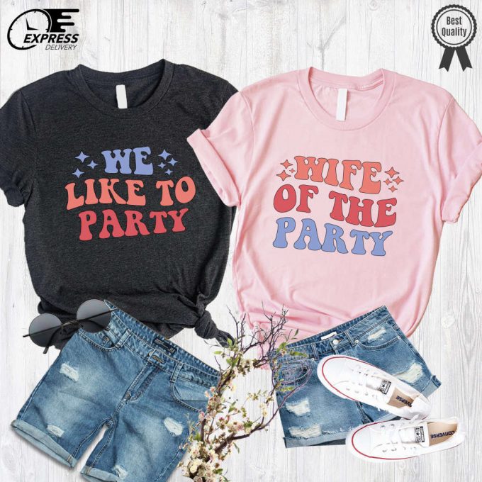 Bachelorette Party Shirts: Retro Wedding &Amp; 90S Vibes! Wife Bride Squad Bride Party Shirt 4