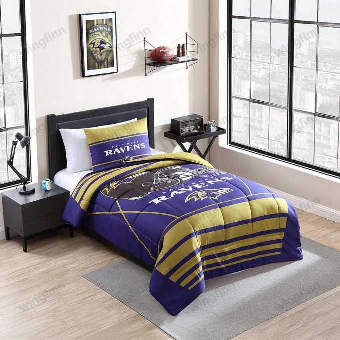 Baltimore Ravens 3Pcs Bedding Set Gift For Fans - Perfect Gift For Fans Duvet Cover &Amp;Amp; Pillow Cases Fan 1568 1