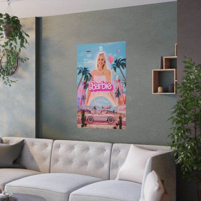 Barbie 2023 Movie Poster For Home Decor Gift | Margot Robbie, Ryan Gosling Film Wall Art 3