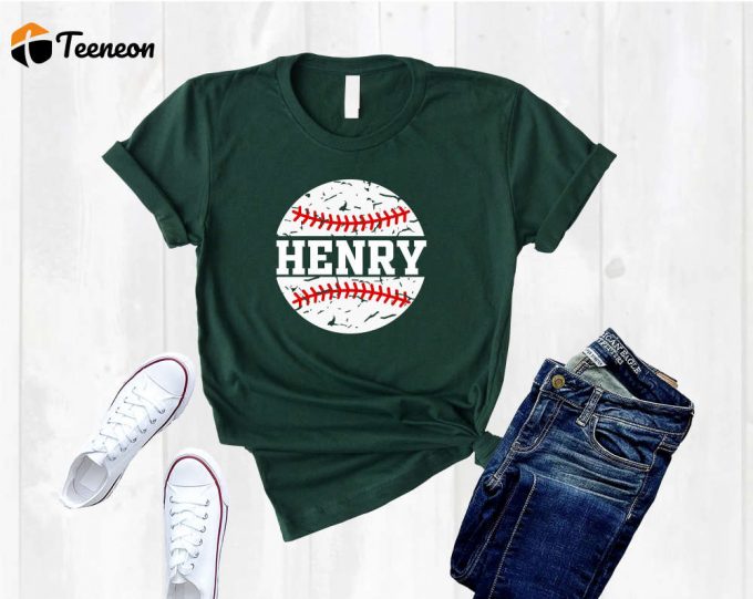 Shop Baseball Team Shirts: Player Number Game Day School Mom &Amp;Amp; Dad Shirts 1