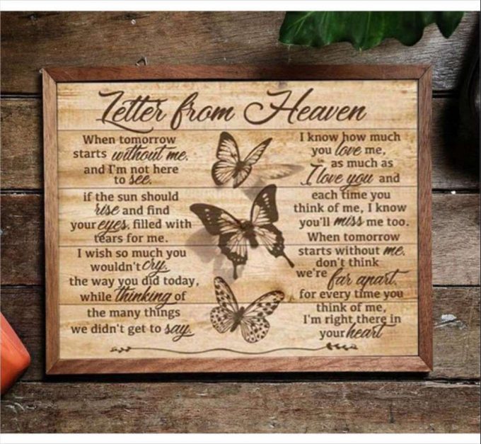 Beautiful Butterflies Letter From Heaven Poster For Home Decor Gift For Home Decor Gift 2