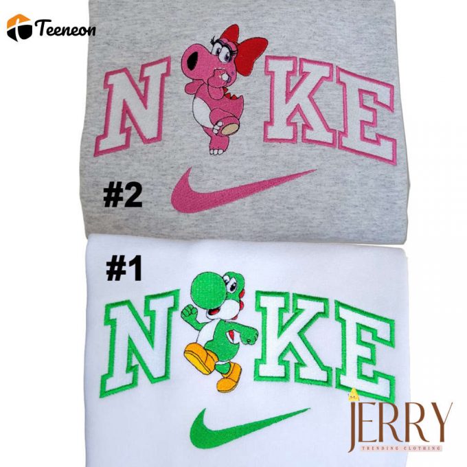 Birdo And Yoshi Nike Embroidered Sweatshirt 1