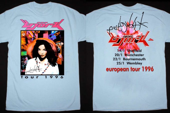 Bjork Post European Tour 96 T-Shirt: Vintage 90S Music Tee 4
