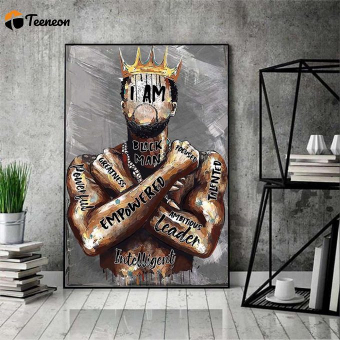 Black King Portrait African American Man Poster For Home Decor Gift For Home Decor Gift 1