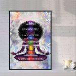 Black Yoga Girl I’M Myself, I Know Myself, I Love Myself… Poster for Home Decor Gift for Home Decor Gift