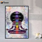 Black Yoga Girl I’M Myself, I Know Myself, I Love Myself… Poster for Home Decor Gift for Home Decor Gift