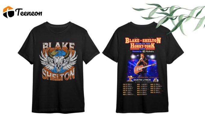 Blake Shelton 2024 Back To The Honky Tonk Tour Shirt - Exclusive Fan Apparel 1